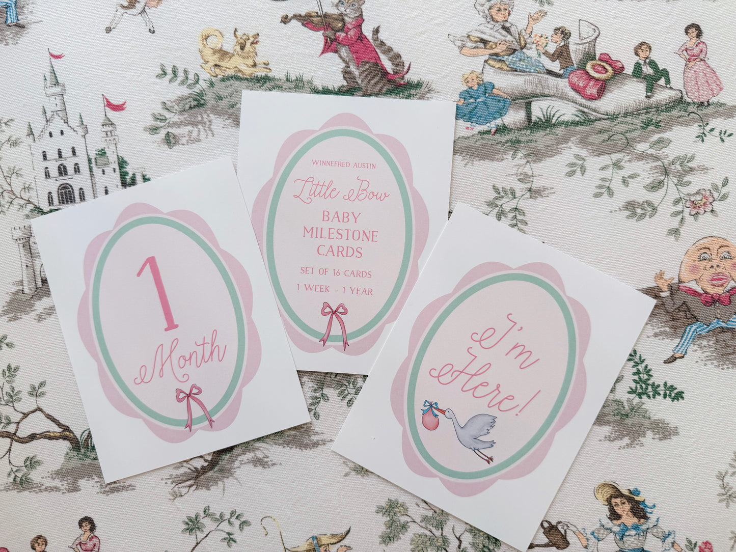 Little Bow Baby Milestone Cards