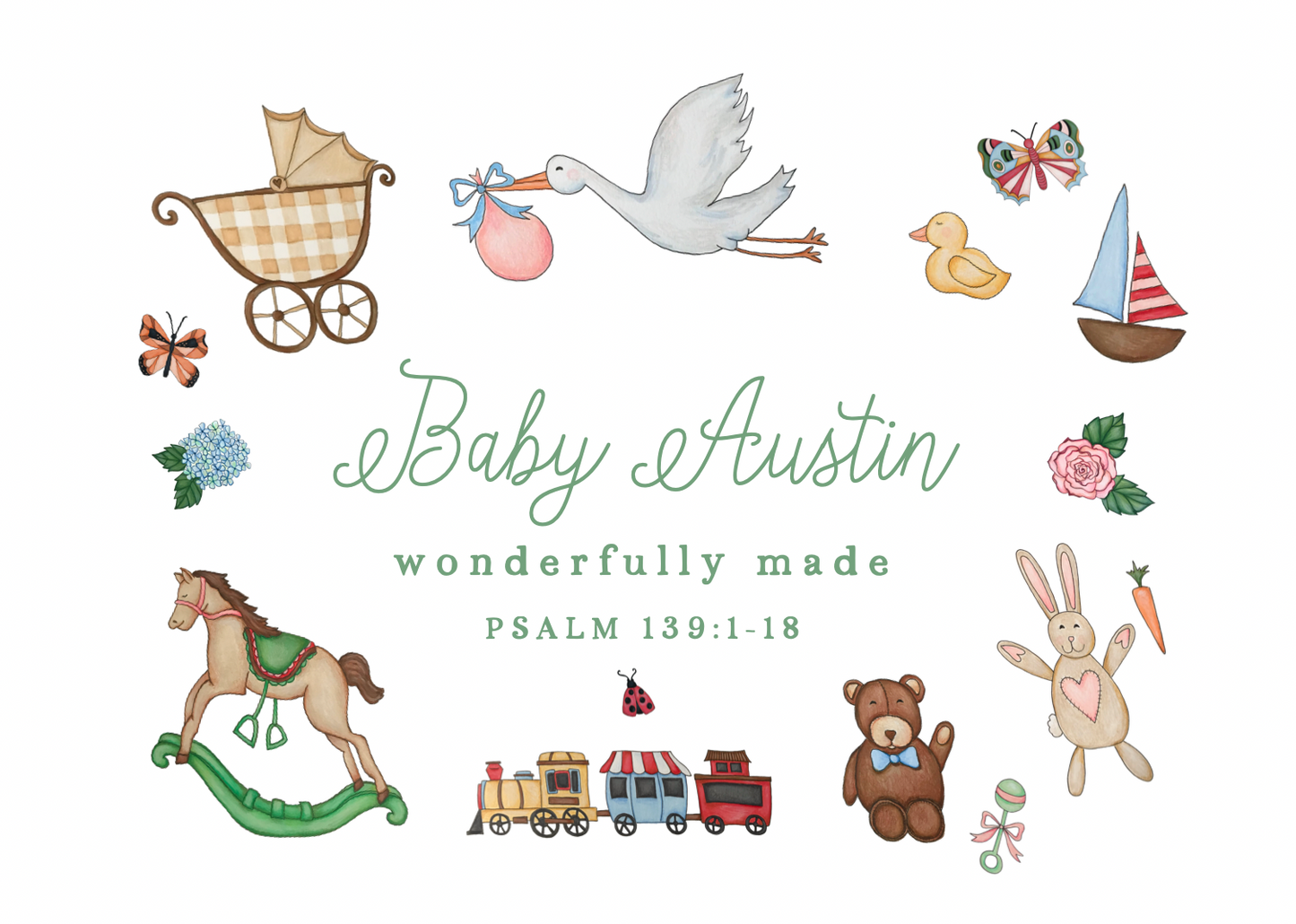 Custom Pregnancy Announcement Art Print
