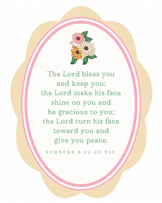 Set of 2 Custom Art Prints | Numbers 6:24