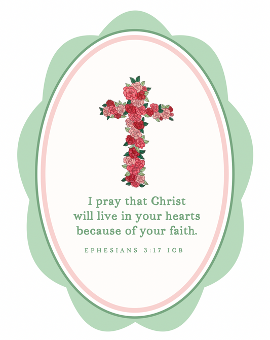 Set of 2 Custom Art Prints | Ephesians 3:17