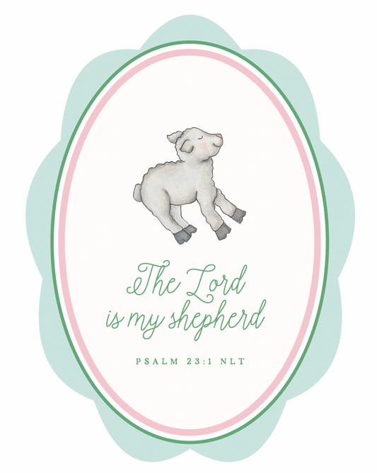 Set of 2 Custom Art Prints | Psalm 23:1