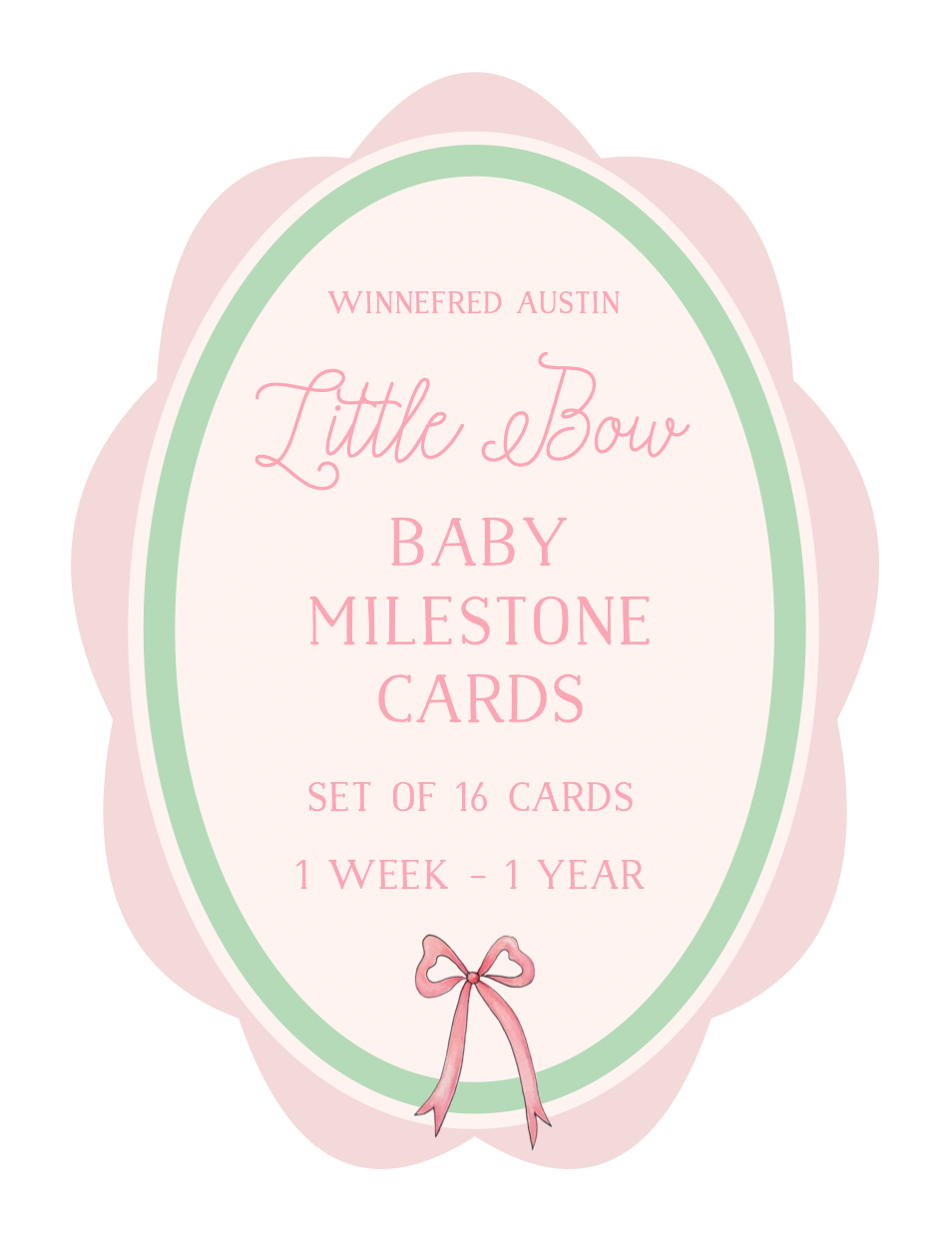 Little Bow Baby Milestone Cards