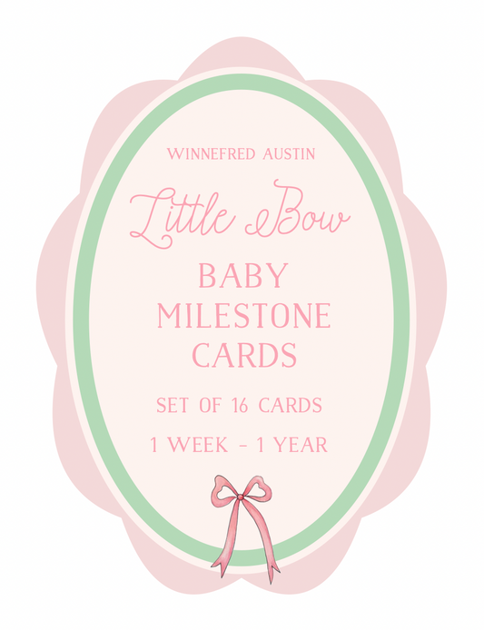 Little Bow Baby Milestone Cards