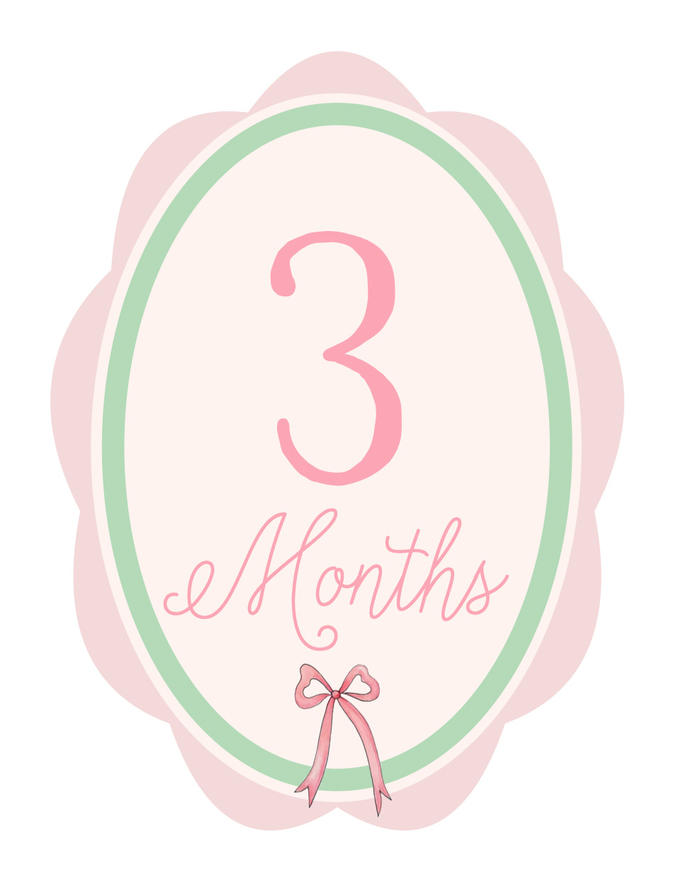Little Bow Baby Milestone Cards