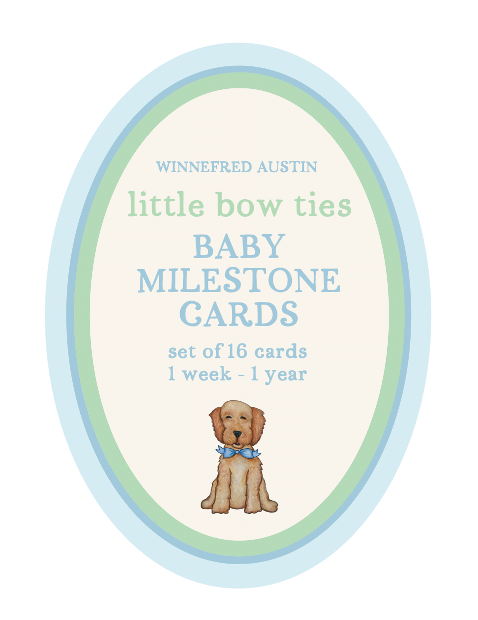 Little Bow Ties Baby Milestone Cards
