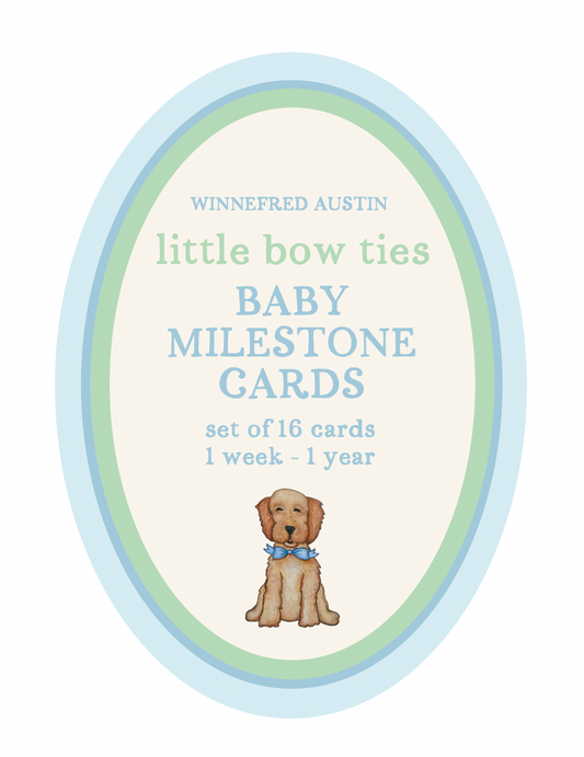 Little Bow Ties Baby Milestone Cards