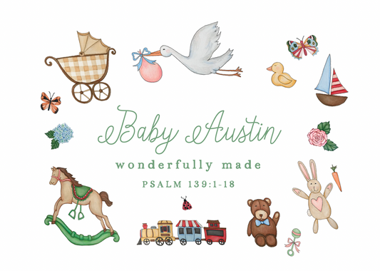 Custom Pregnancy Announcement Art Print