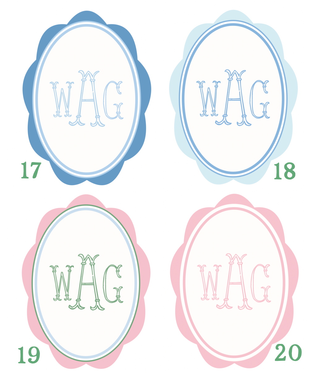 Custom Monogram Art Print | 8x10 Inches | Multiple Colors Available