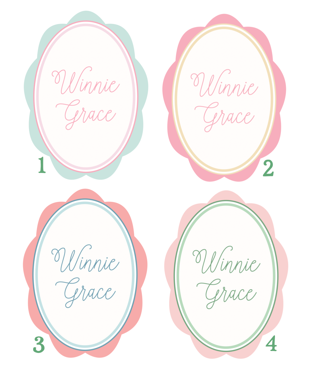 Custom Name Art Print | 8x10 Inches | Multiple Colors Available