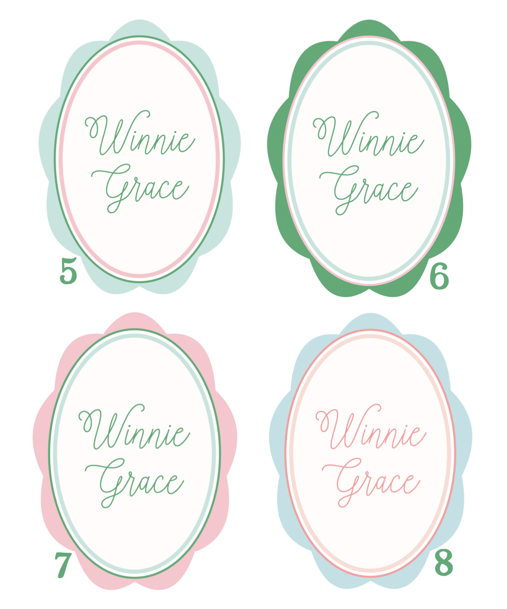 Custom Name Art Print | 8x10 Inches | Multiple Colors Available