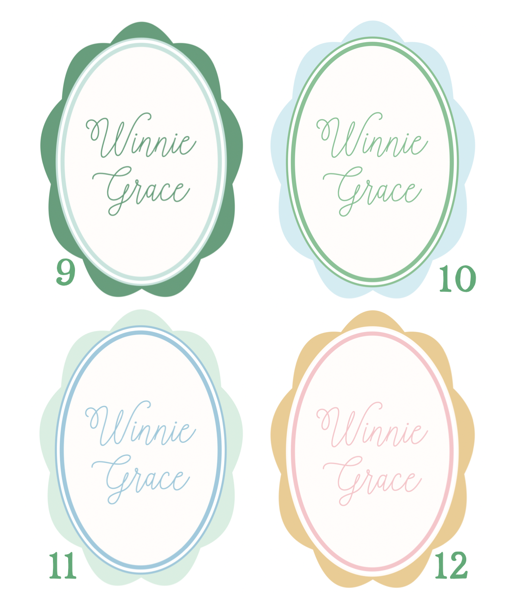 Custom Name Art Print | 8x10 Inches | Multiple Colors Available