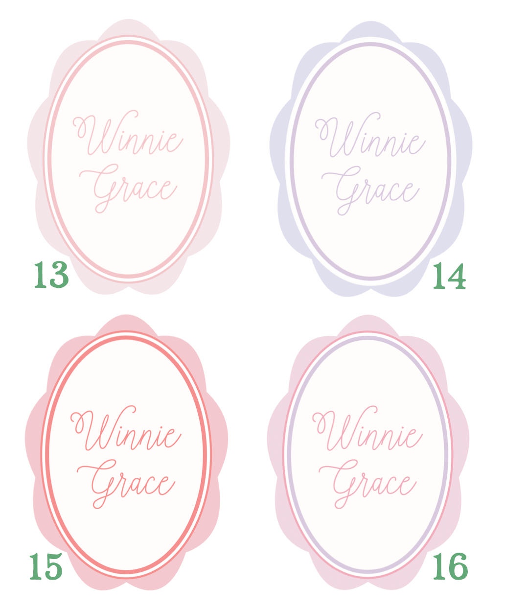 Custom Name Art Print | 8x10 Inches | Multiple Colors Available