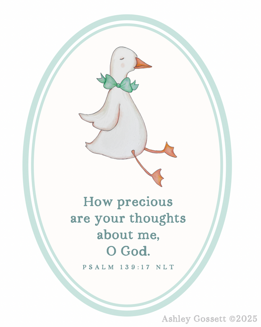Art Print | Psalm 139:17 | Boy