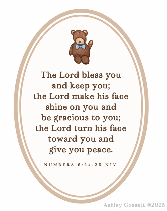Art Print | Numbers 6:24-26 | Boy
