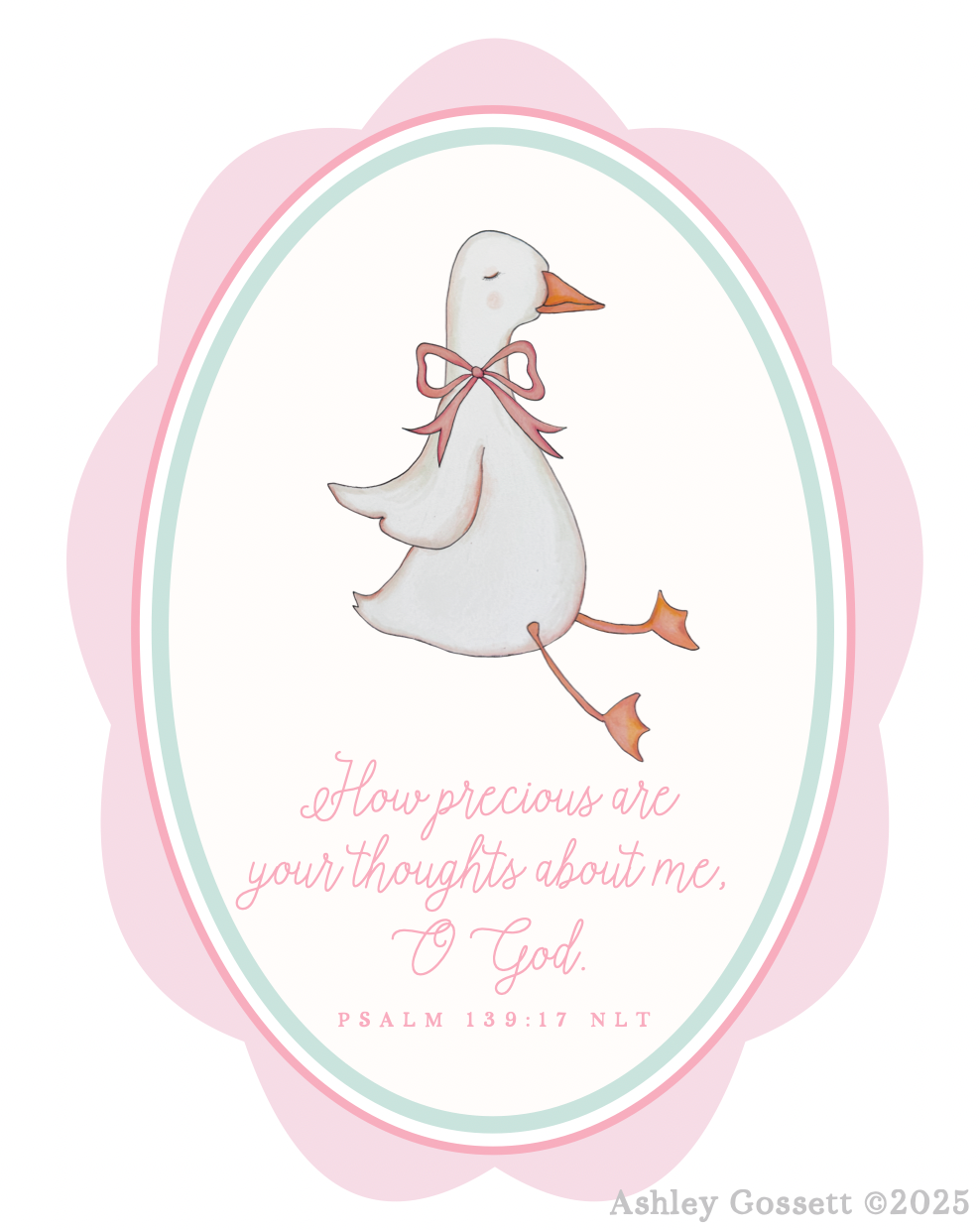 Art Print | Psalm 139:17 | Girl