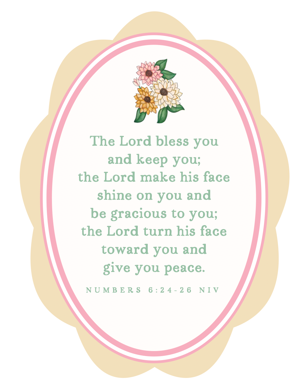 Set of 2 Custom Art Prints | Numbers 6:24
