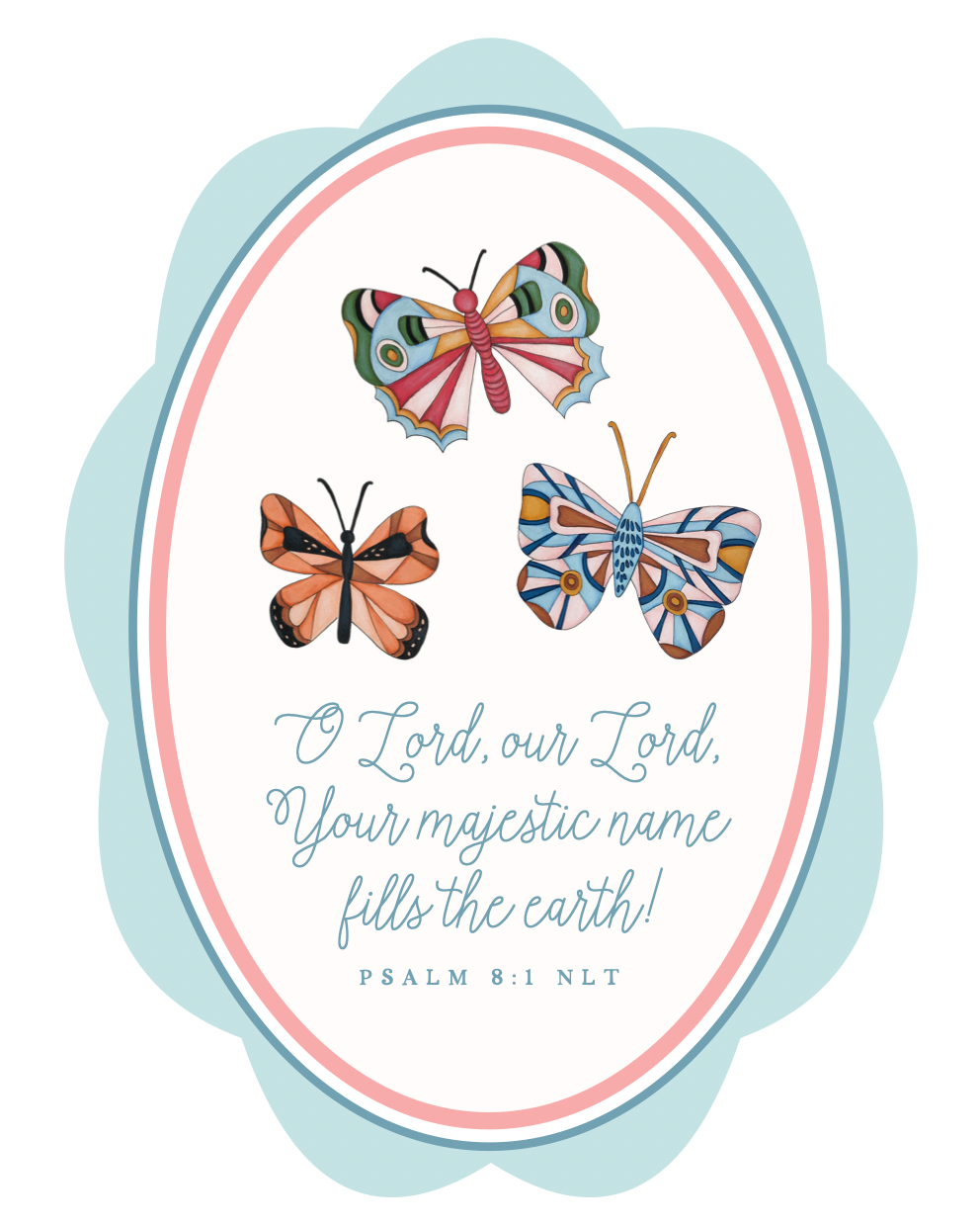 Set of 2 Custom Art Prints | Psalm 8:1