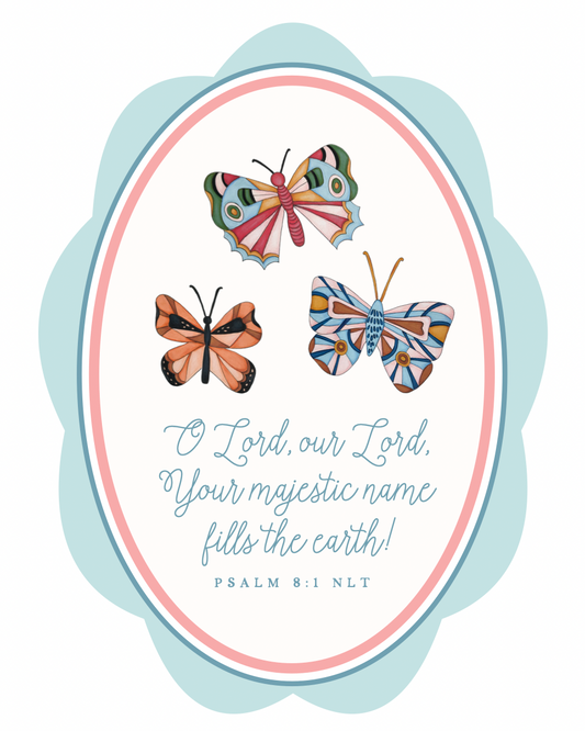 Set of 2 Custom Art Prints | Psalm 8:1
