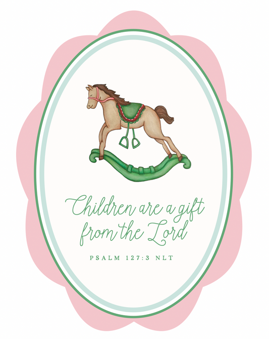 Set of 2 Custom Art Prints | Psalm 127:3