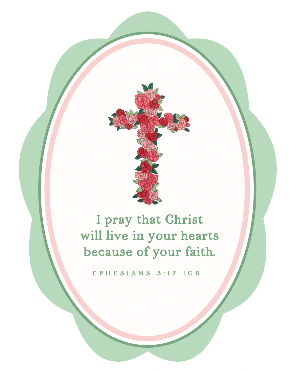 Set of 2 Custom Art Prints | Ephesians 3:17