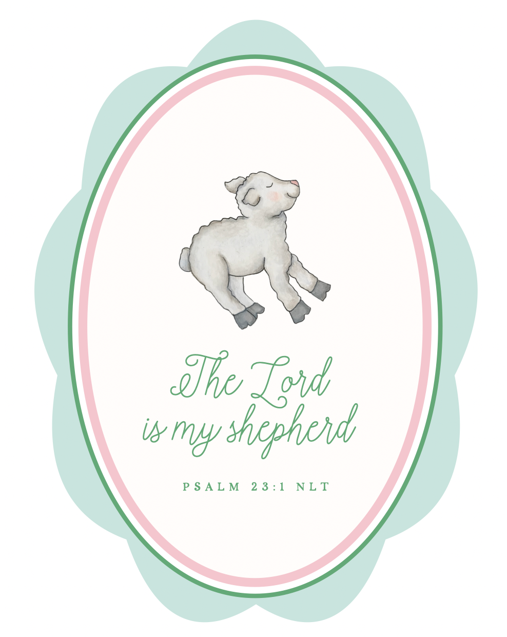 Set of 2 Custom Art Prints | Psalm 23:1