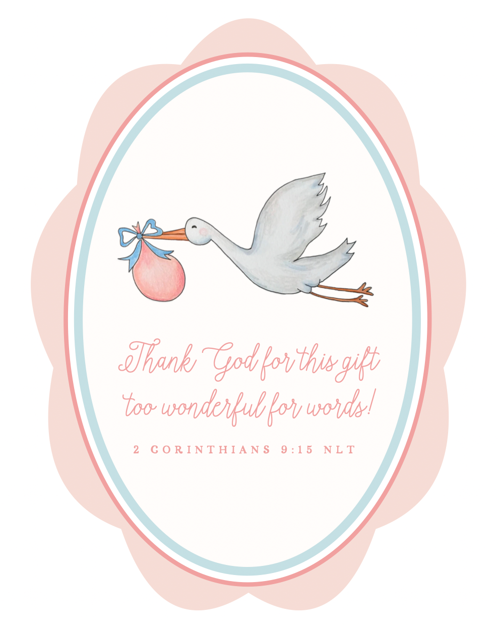 Set of 2 Custom Art Prints | 2 Corinthians 9:15
